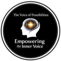 Logo: Empowering the Inner Voice, glowing brain